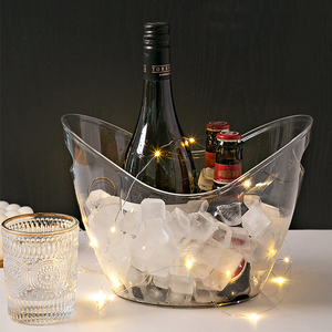 Biểu Tượng Tùy Chỉnh 4L 8L Rõ Ràng Nhựa Ice Xô Nước Giải Khát Bồn Hộp Đêm Bia Ice Uống Xô Cho Các Bên - Product Image 2