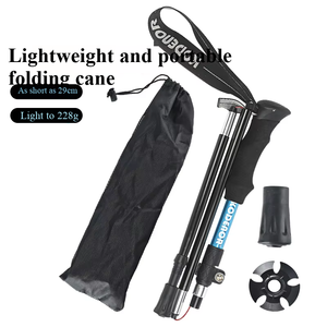 ไม้เท้าพับได้อลูมิเนียมอัลลอยด์น้ำหนักเบาพิเศษแบบยืดหดได้สำหรับเดินป่าปีนเขา - Product Image 4