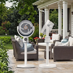 24W 9000mAh USB Rechargeable Electric Floor <b>Fan</b> 10-Inch Portable Pedestal Stand 24-Hour Circulation AC DC Height <b>Remote</b> - Product Image 6