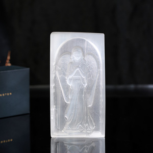 Sélénite <span class=keywords><strong>blanche</strong></span> cristal pierre sélénite tête de Dragon tour Point <span class=keywords><strong>baguette</strong></span> renard <span class=keywords><strong>Angle</strong></span> bouddha ornements pour la méditation - Product Image 6