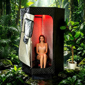 Carpa de Sauna de Infrarrojos Lejanos, Sala de Spa Portátil para Interiores, Terapia de Luz Roja, Sistema de Bienestar en el Hogar - Product Image 1