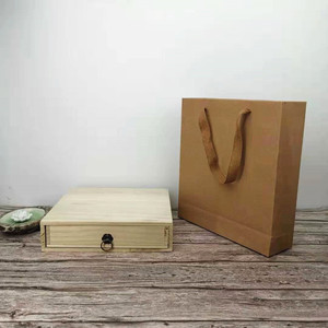 Paulownia Wood Tea <b>Cake</b> <b>Box</b> Rectangle Handmade <b>Gift</b> Craft Packaging 0.8cm Thickness Custom Order Available - Product Image 1