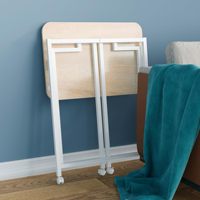 Bureau d'ordinateur mobile pliable sur roulettes, chariot pour ordinateur portable avec roues, bureau portable pour petit espace, canapé, lit