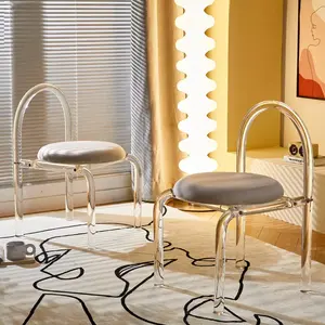 Modern mobilya İskandinav tasarımcı yaratıcı arkalığı rahat istikrarlı yemek sandalyesi