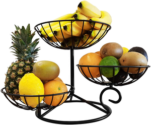 Countertop 3 Tier Fruit Basket Rack Detachable Vegetable Storage Fruit Stand Holder