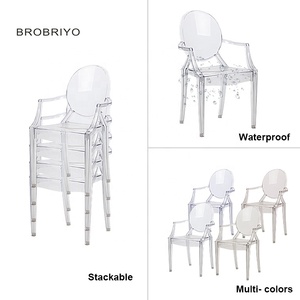Vente en Gros de Meubles du Milieu du Siècle Moderne Empilable en Plastique Acrylique Transparent Clair <span class=keywords><strong>Fauteuil</strong></span> Chaise Fantôme - Product Image 4