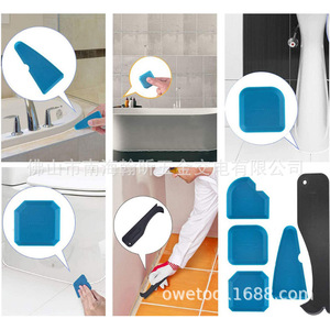 Kit d'outils de remplissage 16 pièces : grattoir à coulis, couteau à calfeutrer, accessoire de construction pour carrelage - Product Image 4