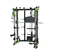 Machine Smith multifonctionnelle en acier/fer avec logo personnalisé pour entraînement de force, squats et musculation en salle de sport, équipement d'exercice avec revêtement en mousse
