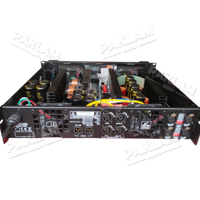 PAKLAM Professional 1800W Power Amplifier 4-Channel Audio Stereo Switch Amp for Video & Lighting