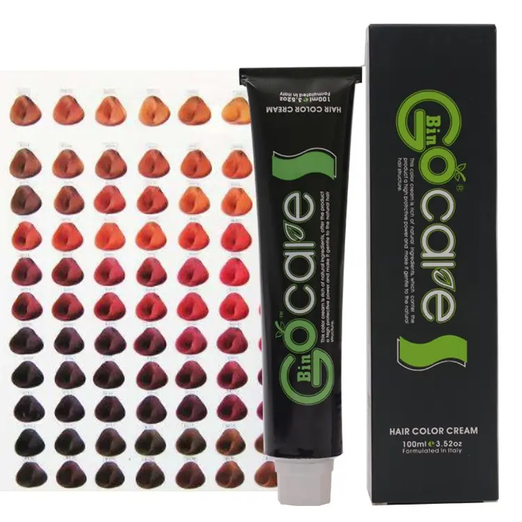 Gocare Italy Formula Salon Use Permanent Non Allergic Hair Color Cream 79 Colors Natural Hair Dye