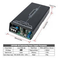 Alimentation à découpage AC-DC HLTNC LSU-1500 1500W 60V 25A 48V 31.3A SMPS PSU pour équipement CNC, automatisation industrielle et LED