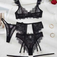 Sexy kanten lingerieset voor dames, sexy erotische lingerie, bh- en ondergoedset voor dames, sexy kleding, verleidelijke stringset