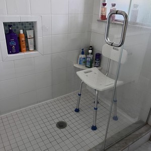 Customized Bath <b>Chair</b> <b>Large</b> Square Plastic Aluminum Alloy Non Slip Seat For Elderly Pregnant Women Shower Use - Product Image 3