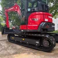 Excavatrice hydraulique compacte d'occasion Yanmar Vio57 Vio55, mini-excavatrice de 5 tonnes pour le terrassement de construction urbaine