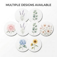 Posavasos Redondos Desechables de Papel con Logotipo Personalizado, Diseño Floral, para Bodas, Despedidas de Soltera, Fiestas, Venta al Por Mayor