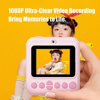 P03 Renkli Baskılı Fotoğraf Makinesi 1080P Kaydedici 16x Dijital Yakınlaştırma 2.4 İnç Ekran 5 Saat Kayıt 300 Fotoğraf Baskısı 128GB Kart Desteği