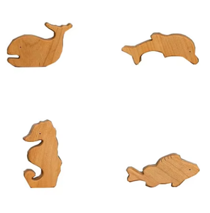 Juguetes de Animales de Madera Personalizados, Lindos y Educativos, Montessori, Animales del Bosque: Piranha, Foca, Canguro, Echidna, Juguete para Niños Pequeños - Product Image 5