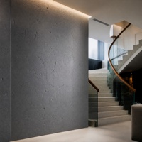 Revêtement mural flexible en pierre, porcelaine douce, texture ciment, imperméable, panneau gris moderne pour la décoration intérieure et extérieure