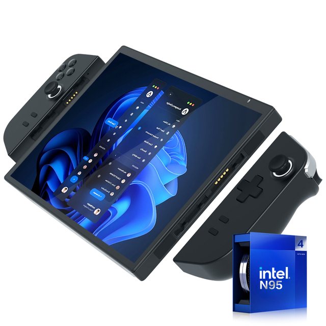 High Quality OEM Mini PC Portable 10.5Inch Metal IPS Display Removable Controller Gaming Intel N95 Slim Laptop Windows 11 Pro
