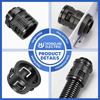 Connecteur de conduit ondulé HONGJIN certifié ROHS CE, série AD, joint de tuyau flexible en nylon IP69 pour faisceau de câblage automobile