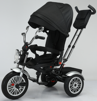 Nouveau Tricycle Bébé en Plastique 2025 avec Capote et Poignée Parentale Pliable, Vélo Enfant 3 Roues, Poussette Tout-Terrain pour Tout-Petits BAB WAY
