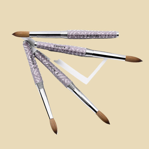 Pinceau à ongles en acrylique 100% Kolinsky, taille 18 22 24, manche en métal, OEM ODM, pinceau professionnel pour artiste ongulaire, poudre, salon - Product Image 5