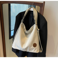 DICHOS sac fourre-tout en toile haute capacité couleur unie épaule nouveau Style pliant personnalisé fermeture éclair populaire réutilisable Texture en gros