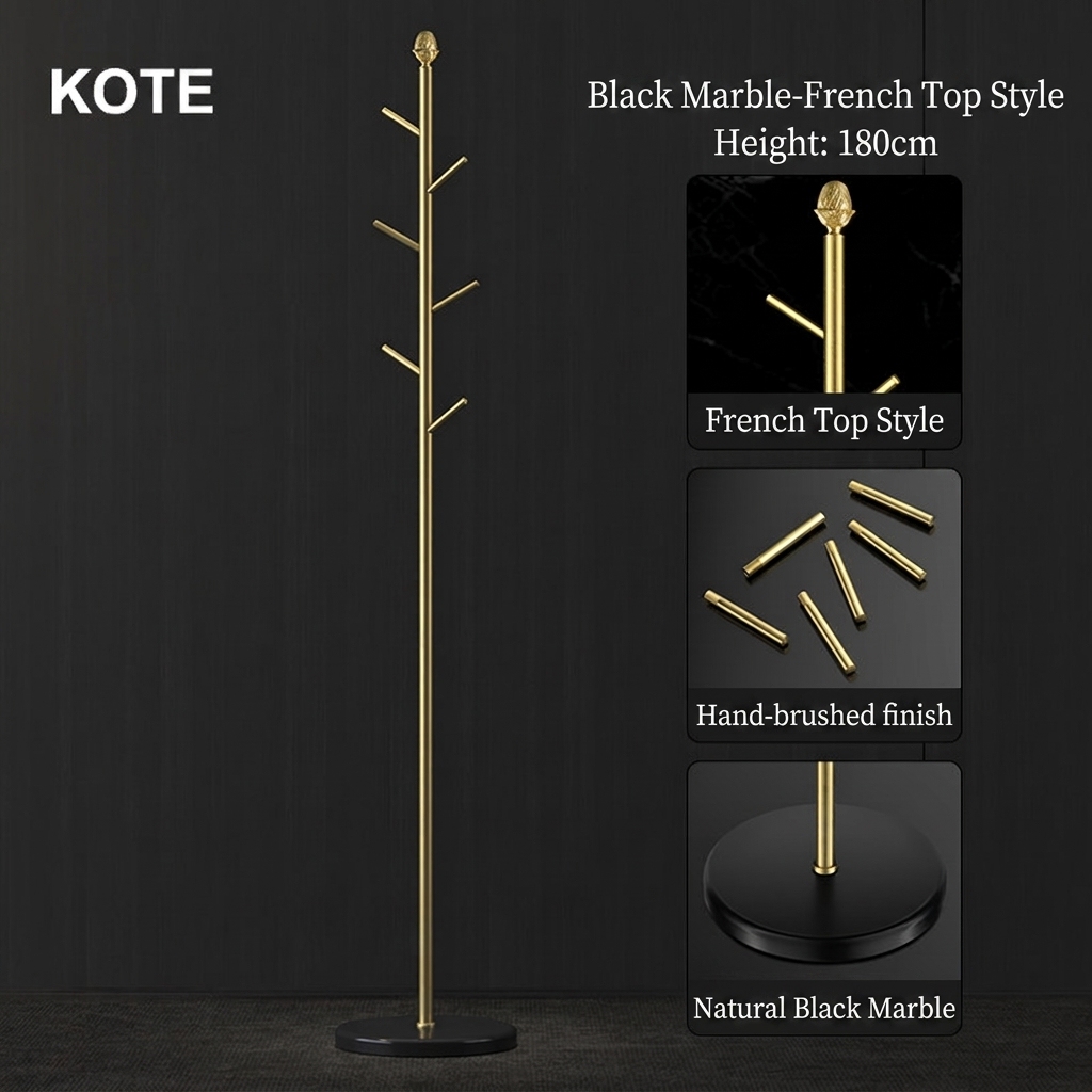 Black marble-french head 180cm