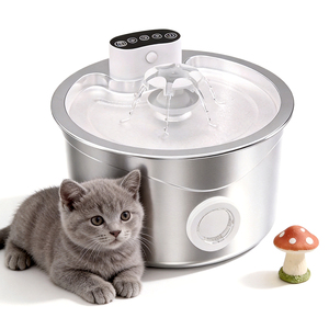 Dispensador de Agua para Mascotas de Acero Inoxidable con Logotipo Personalizado OEM, Fuente para Mascotas de Bajo Ruido y Circulación de Agua Fresca - Product Image 1