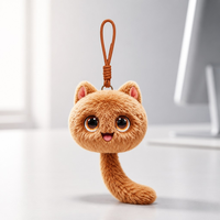Porte-clés en peluche IA mignon avec écran d'expression de 0,71 pouce, chat vocal, vibration tactile, pour enfants