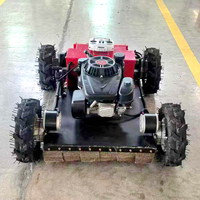 Tondeuses robotisées sur roues 360 °   Tondeuse robot automatique à braquage zéro, moteur puissant, télécommandée