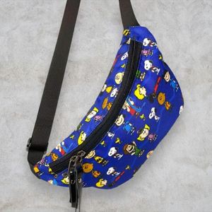 กระเป๋าคาดเอวไนลอนกันน้ำพิมพ์ลายการ์ตูนแฟชั่น Keymay สายปรับได้ ซิปปิด เหมาะสำหรับทุกเพศ ใช้สำหรับเดินทางท่องเที่ยวกลางแจ้ง - Product Image 1