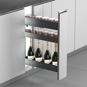 Modern 3-Tier Pull Out Sliding Basket In-Cabinet <b>Kitchen</b> <b>Storage</b> Accessory With Divides Easy Installation China Supplier <b>Kitchen</b> - Product Image 3