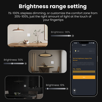 Interrupteur tactile intelligent Avatto Tuya Wifi/Zigbee pour variateur de lumière et de température, pour la domotique, norme européenne, interrupteur intelligent pour variateur de lumière
