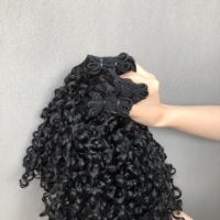High End 12A Grado Fumi Hair Super Double Drawn Virgen Cutícula Alineada Paquetes de cabello brasileño Funmi Pixie Curl Color natural