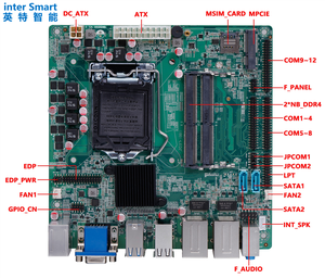ELSKY In-tel 170*170mm H310 LGA1151 VGA LVDS mini-itx motherboard 6/7/8/9 Gen Core i3 i5 i7 prosesor NB-<span class=keywords><strong>DDR4</strong></span> RAM - Product Image 5