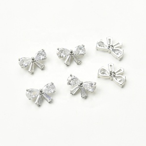 Di alta qualità di cristallo <span class=keywords><strong>rosso</strong></span> zircone fiore a forma di fiocco con bottone strass Applique cucire su abiti da sposa scarpe accessori - Product Image 2