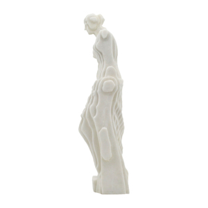 Scultura classica di figura femminile in pietra testurizzata per decorazioni domestiche, da esporre su scaffale o tavolino da caffè - Product Image 2