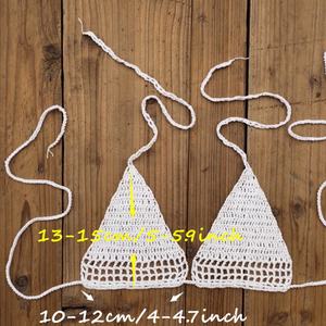 Conjunto de Bikini Mini de Encaje de Crochet de 13 Colores, Estilo Tanga, para Novia de Esta Noche, Traje de Baño Micro de Fantasía Dulce - Product Image 5