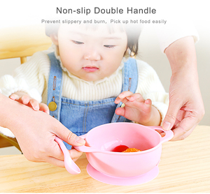 Bol bébé en silicone sans BPA personnalisé, base à ventouse, non toxique, vaisselle pour tout-petits, vaisselle de qualité alimentaire, vaisselle de table sûre - Product Image 4