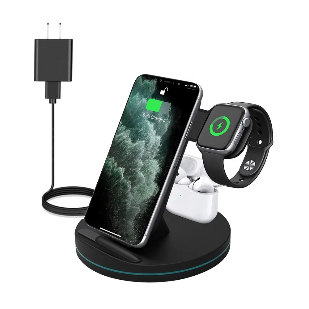 2021 सबसे अच्छा बेच 1 में 3 के लिए एप्पल Iphone के लिए वायरलेस चार्ज कई स्टेशन Airpods प्रो/Iwatch के लिए