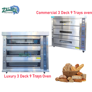 Four à pain électrique commercial de luxe à grande capacité, 3 niveaux, 9 plateaux, pour usine alimentaire et supermarché - Product Image 6