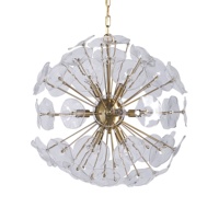Lustre de plafond en verre et en laiton personnalisé, moderne, américain, pour salle à manger, salon, chambre à coucher, vente chaude de luxe