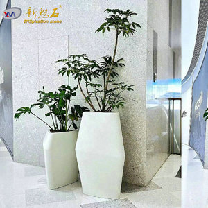 Nuevos Materiales de Construcción de Piedra Artificial, Macetas de Piedra Artificial Gris Claro, Macetas de Hormigón de Alto Rendimiento para Interiores y Exteriores - Product Image 4