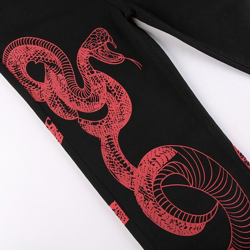 Shop Our Snake Print Baggy Jeans - Perfect for Streetwear
