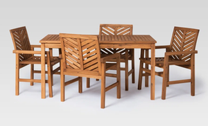 Mesa de restaurante con 4 sillas de madera maciza - Product Image 3