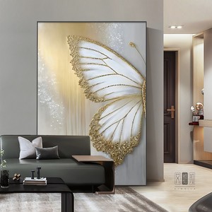 Modern Minimalist Butterfly Oil <b>Painting</b> With Texture <b>Frame</b> <b>For</b> Living Room Sofa Background Wall Art Decor - Product Image 2