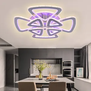リビングルームの天井ランプ用の調光可能なリモコンモダンなLEDシャンデリア150Wアクリルライト