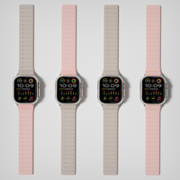 Bracelet de montre en silicone personnalisé RYB OEM, bracelet magnétique pour montre intelligente Apple Watch 40 mm 42 mm 44 mm