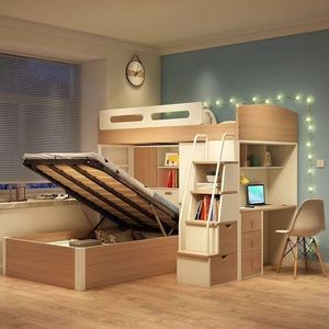 <span class=keywords><strong>Lit</strong></span> superposé en bois moderne et confortable <span class=keywords><strong>de</strong></span> haute qualité <span class=keywords><strong>avec</strong></span> armoire <span class=keywords><strong>de</strong></span> rangement pour enfants, durable pour la maison et l'hôtel - Product Image 5